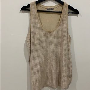 Faux suede tank top